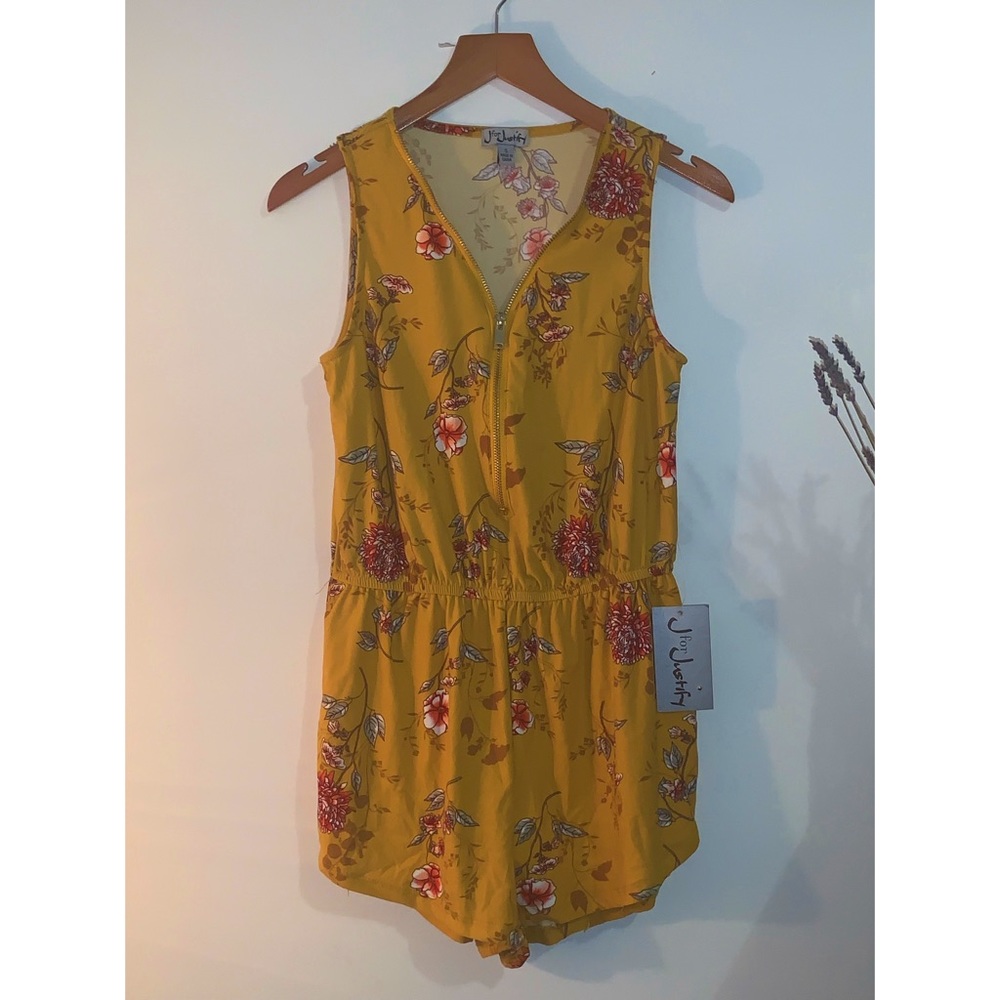 🔆 NWT J for Justify Yellow Floral Romper Size S